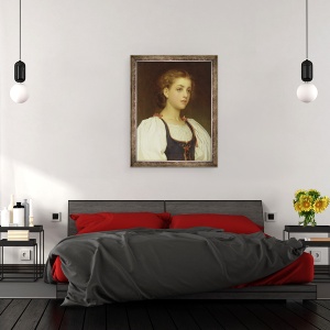 Tablou inramat - Frederic Leighton - Biondina, 70 x 90 cm - Img 3