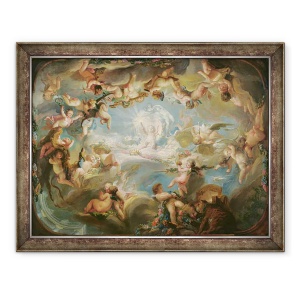 Tablou inramat - Gabriel de Saint-Aubin - Triumful lui Cupidon asupra tuturor zeilor, 70 x 90 cm