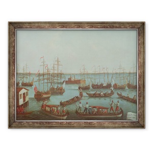 Tablou inramat - Gabriele Bella - Nobilii Pescuit in Canal Orfano, 70 x 90 cm