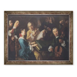 Tablou inramat - Gaspare Traversi - Concertul, 70 x 90 cm