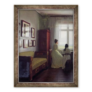 Tablou inramat - Georg Nicolai Achen - Interior, 70 x 90 cm