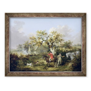 Tablou inramat - George Morland - Partridge fotografiere, 60 x 80 cm