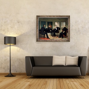 Tablou inramat - George Peter Alexander Healy - Pacificatorii, 70 x 90 cm - Img 2
