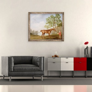 Tablou inramat - George Stubbs - Dovleac cu un Stable-Lad, 50 x 60 cm - Img 2