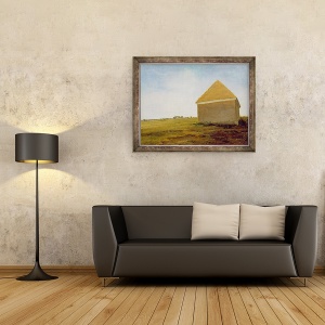Tablou inramat - George Stubbs - Newmarket Heath, cu o casa de gunoi, 60 x 80 cm - Img 2
