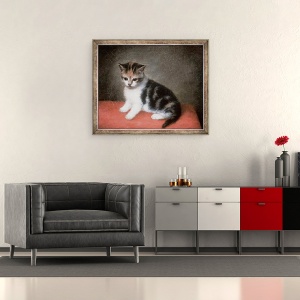Tablou inramat - George Stubbs - Pisicuta drei Ann White, 50 x 60 cm - Img 2