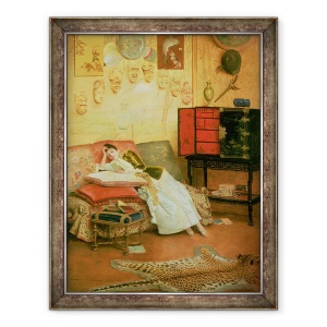 Tablou inramat - Georges Croegaert - La Liseuse, 70 x 90 cm