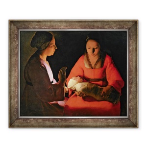 Tablou inramat - Georges de la Tour - Copilul Nou Nascut, 50 x 60 cm