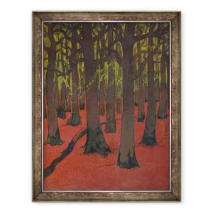 Tablou inramat - Georges Lacombe - Padurea cu Pamant Rosu, 70 x 90 cm