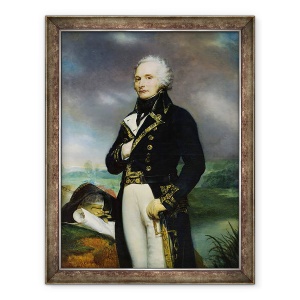 Tablou inramat - Georges Rouget - Portretul vicontelui Alexandre-Francois-Marie de Beauharnais 1760-94 dupa o pictura de J. Guerin, 60 x 80 cm