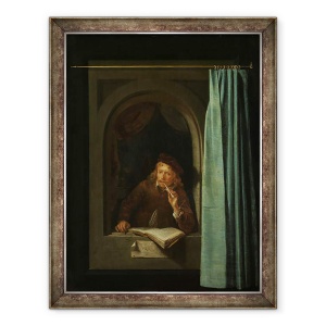 Tablou inramat - Gerard Dou - Autoportret, 70 x 90 cm