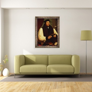 Tablou inramat - Gerlach Flicke - Portretul lui Thomas Cranmer 1489-1556 1546, 60 x 80 cm - Img 2