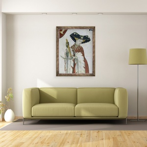 Tablou inramat - Giacomo Jaquerio - Cele noua Worthies si cele noua femei demne, detalii ale lui Delphine, 70 x 90 cm - Img 3