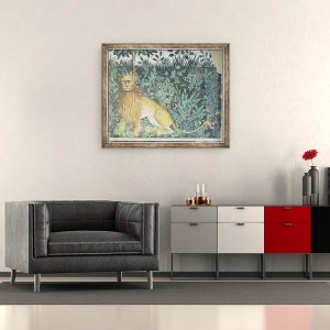 Tablou inramat - Giacomo Jaquerio - Fantana Vietii, detaliu al unui leu, 50 x 60 cm - Img 2