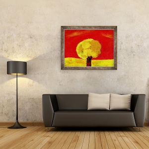 Tablou inramat - Gigi Sudbury - Copac Galben, 2006, 70 x 90 cm - Img 2