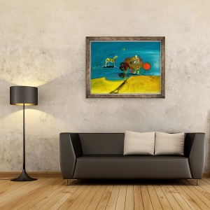Tablou inramat - Gigi Sudbury - Momentul albastru inca, 2004, 70 x 90 cm - Img 2