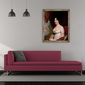 Tablou inramat - Gilbert Stuart - Doamna Dolley Madison, 70 x 85 cm - Img 2