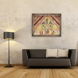 Tablou inramat - Giotto di Bondone - Alegorie de ascultare, 70 x 90 cm - Img 2