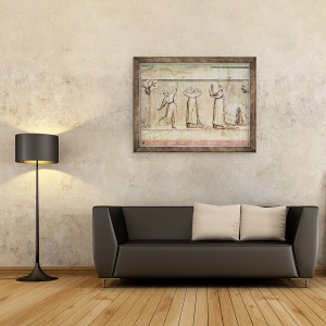 Tablou inramat - Giotto di Bondone - Justitie, detalii despre dansatori, 70 x 90 cm - Img 2