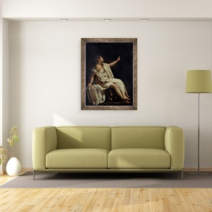 Tablou inramat - Giovanni Baglione - Poliimnia, muza poeziei lirice, 60 x 80 cm - Img 2