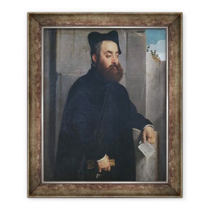 Tablou inramat - Giovanni Battista Moroni - Canon Ludovico di Terzi, 70 x 85 cm
