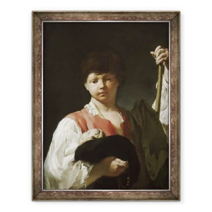 Tablou inramat - Giovanni Battista Piazzetta - Baiatul cersetor, sau tanarul pelerin, 60 x 80 cm