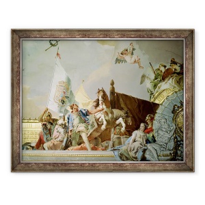 Tablou inramat - Giovanni Battista Tiepolo - Gloria Spaniei I, din tavanul camerei tronului, 70 x 90 cm