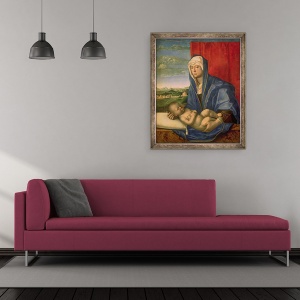 Tablou inramat - Giovanni Bellini - Virgin si Copil, 50 x 60 cm - Img 2