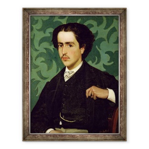 Tablou inramat - Giovanni Fattori - Portretul unui Tanar, 60 x 80 cm