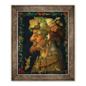 Tablou inramat - Giuseppe Arcimboldo - Toamna, dintr-o serie care prezinta cele patru sezoane, 50 x 60 cm