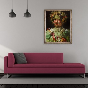 Tablou inramat - Giuseppe Arcimboldo - Vertumnus, 50 x 60 cm - Img 2