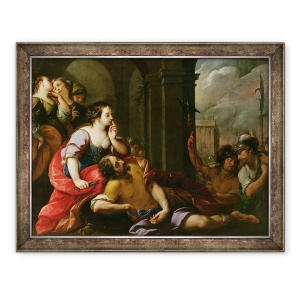 Tablou inramat - Giuseppe Nuvolone - Samson si Dalila, 70 x 90 cm