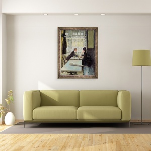Tablou inramat - Gotthardt Johann Kuehl - Iubitorii intr-o cafenea, 60 x 80 cm - Img 2