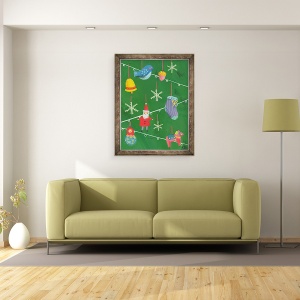 Tablou inramat - Grace Helmer - Decoratiuni Craciun, 70 x 90 cm - Img 2