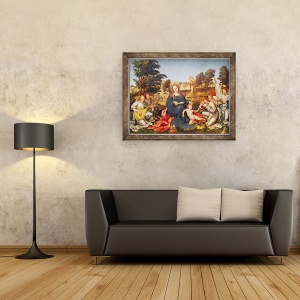 Tablou inramat - Gregorio Lopez - Fecioara si Pruncul si, 60 x 80 cm - Img 2