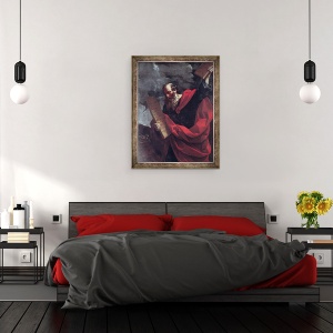 Tablou inramat - Guido Reni - Moise cu tablele Legii, 70 x 90 cm - Img 3