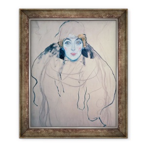 Tablou inramat - Gustav Klimt - Capul unei femei, 50 x 60 cm