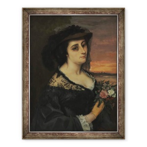 Tablou inramat - Gustave Courbet - D-na L... Laure Borreau, 60 x 80 cm