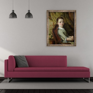 Tablou inramat - Gustave Courbet - Juliette Courbet 1831-1915 1844, 70 x 85 cm - Img 2