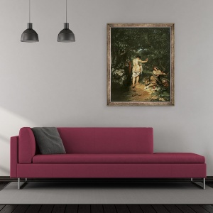 Tablou inramat - Gustave Courbet - Les Baigneuses, 50 x 60 cm - Img 2