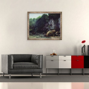Tablou inramat - Gustave Courbet - Paraul din Pestera Neagra, 50 x 60 cm - Img 2
