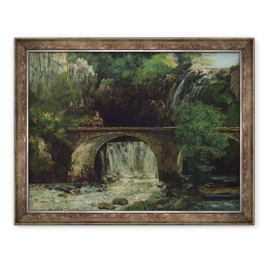 Tablou inramat - Gustave Courbet - Peisaj cu pod, 70 x 90 cm