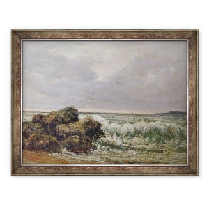 Tablou inramat - Gustave Courbet - Valul, 70 x 90 cm