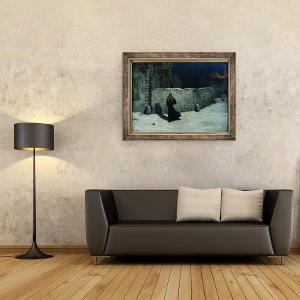 Tablou inramat - Gustave Dore - Un incident in timpul asediului de la Paris, 60 x 80 cm - Img 2