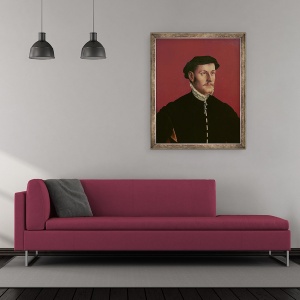 Tablou inramat - Hans Holbein the Younger - Portret De Barbat, 50 x 60 cm - Img 2