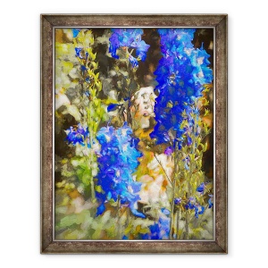 Tablou inramat - Helen White - Delphiniums Albastru, 2019, 70 x 90 cm