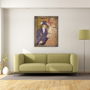 Tablou inramat - Henri de Toulouse-Lautrec - Englezul de la Moulin Rouge, 60 x 80 cm - Img 2