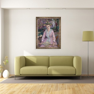 Tablou inramat - Henri de Toulouse-Lautrec - Femeie cu o umbrela, 70 x 90 cm - Img 2