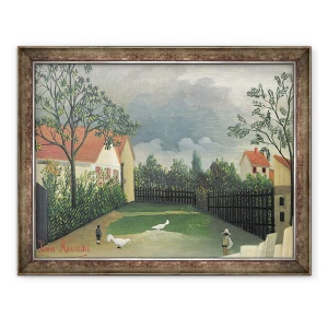 Tablou inramat - Henri J.F. Rousseau - Curtea Fermei, 70 x 90 cm