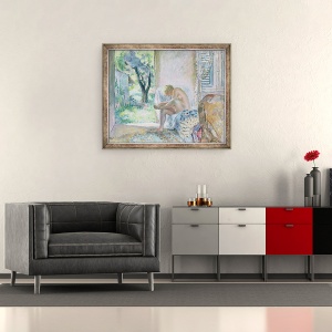 Tablou inramat - Henri Lebasque - Intimitate, 50 x 60 cm - Img 2